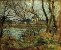 the climbing path l hermitage 1877 Camille Pissarro Landscapes brook
